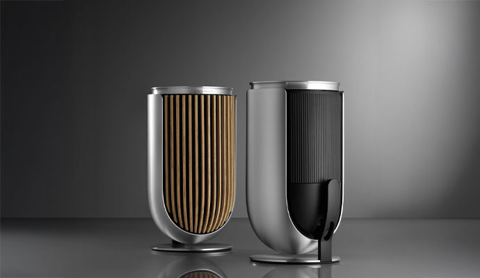 Exclusive B&O Aluminum Oak Speakers
