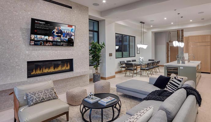 Modern open-concept living room