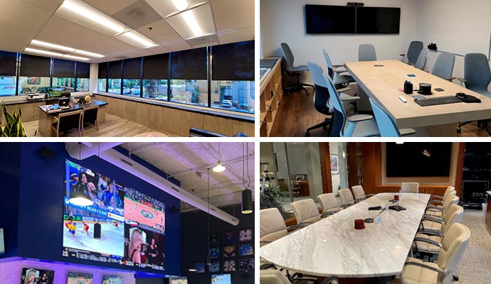 Collage of modern business security solutions