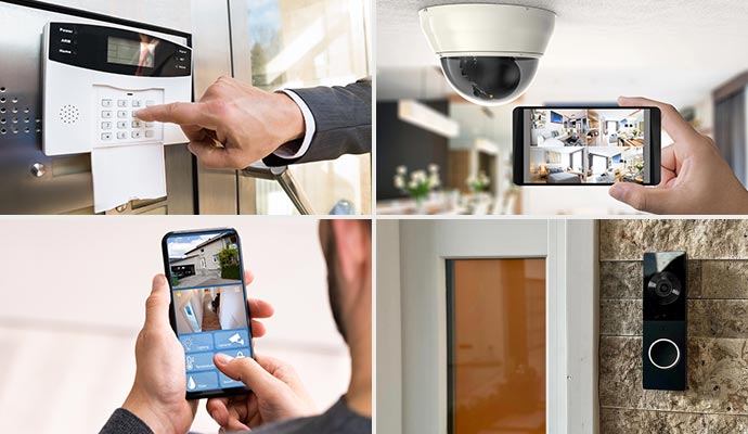 Collage of various types of security systems
