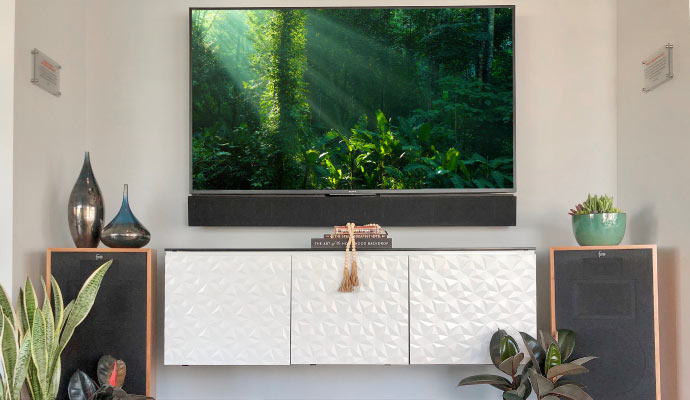 Customized TV Installation in Living Room