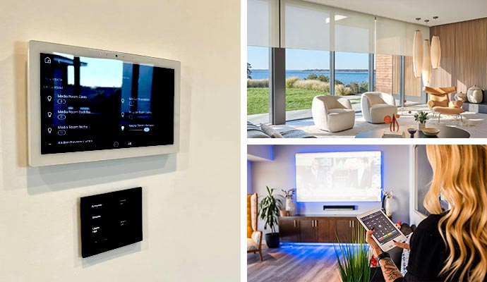 Collage of smart home automation