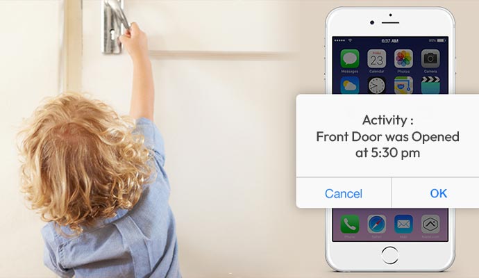 Front door opened smart notification