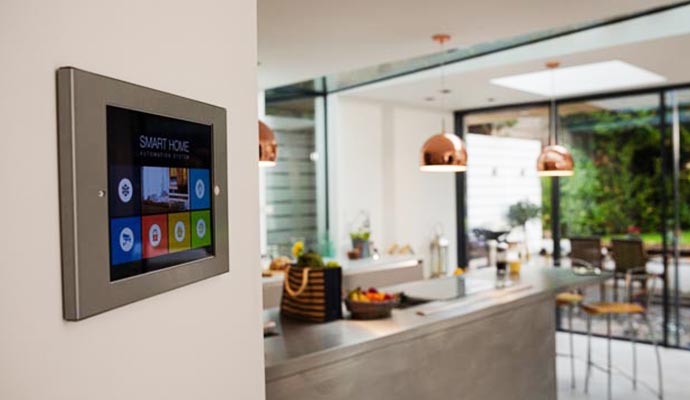 Wall mounted smart home automation panel