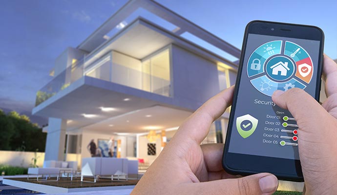 Wireless smart home security app