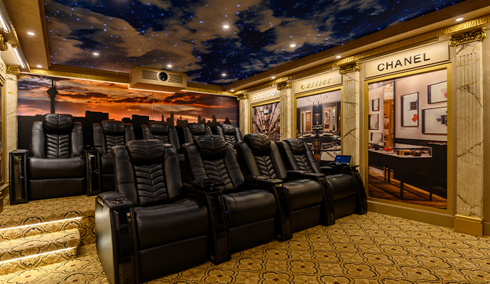 Home theater listening position and seating arrangement