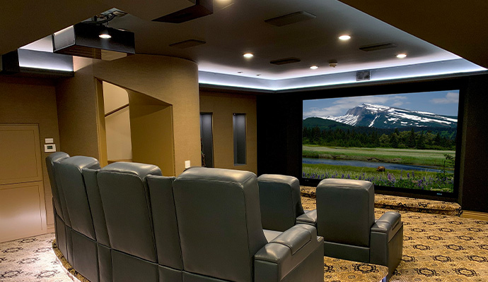 Home theater surround sound speaker layout