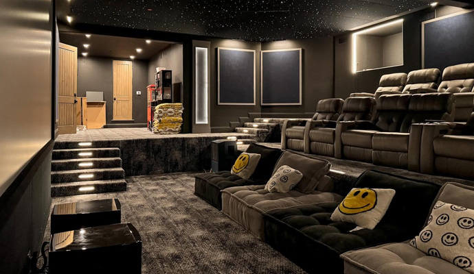 Home theater subwoofer placement for balanced bass