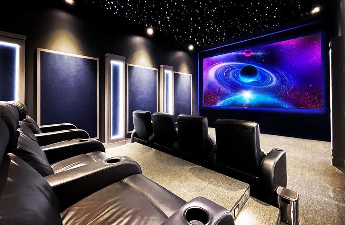Installed home theater with advanced audio system