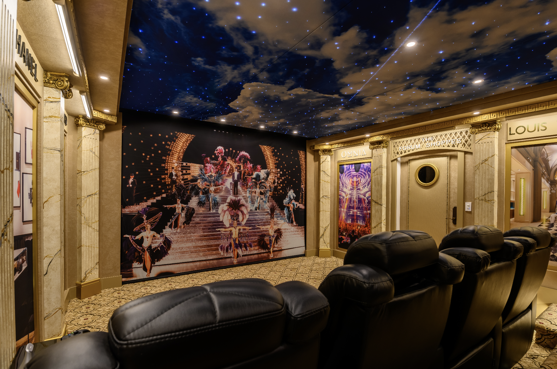 Las Vegas Theme Home Theater by Digital Installers South Bay 1 Custom Seating