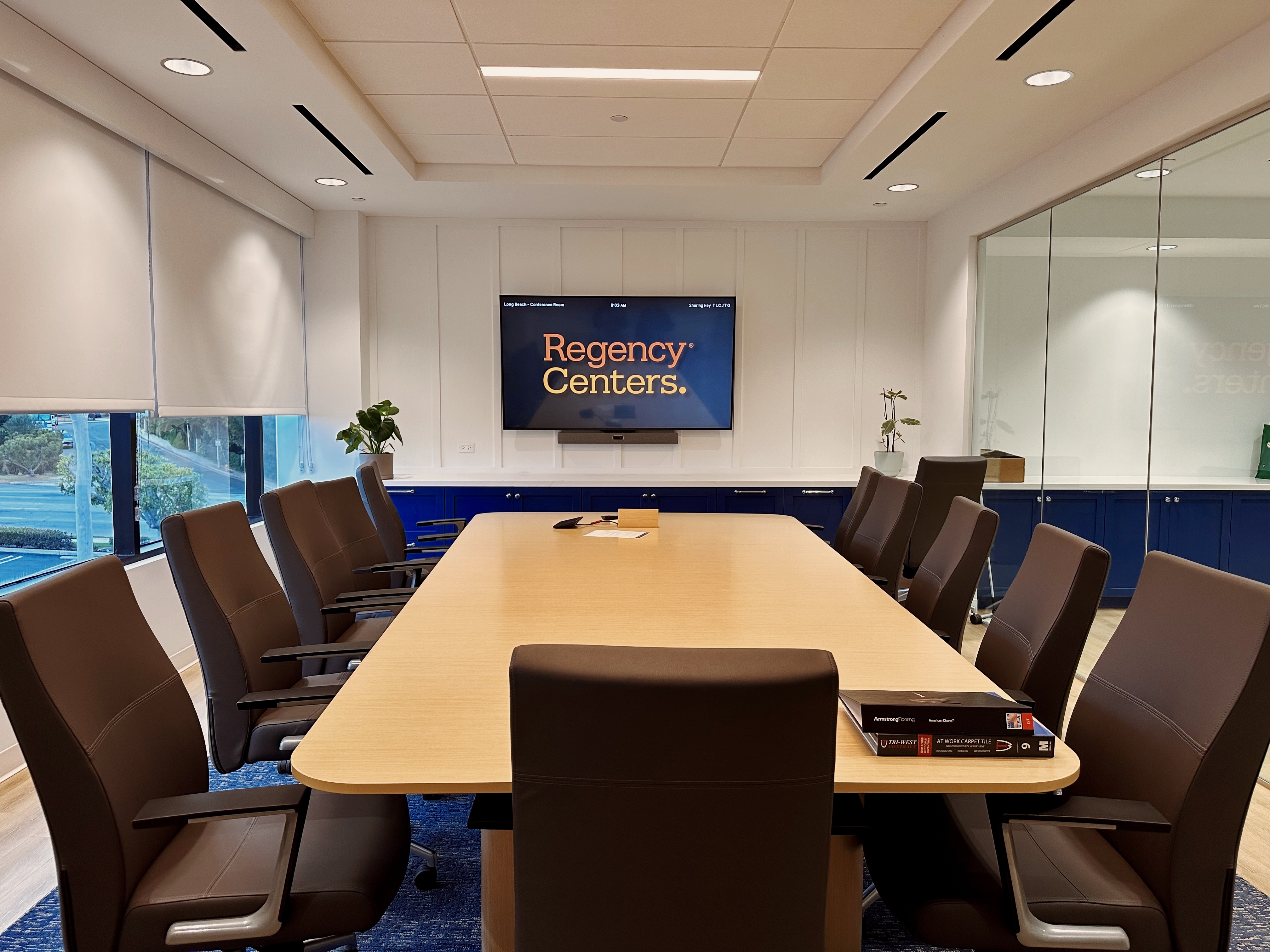 Conference room TV installation.