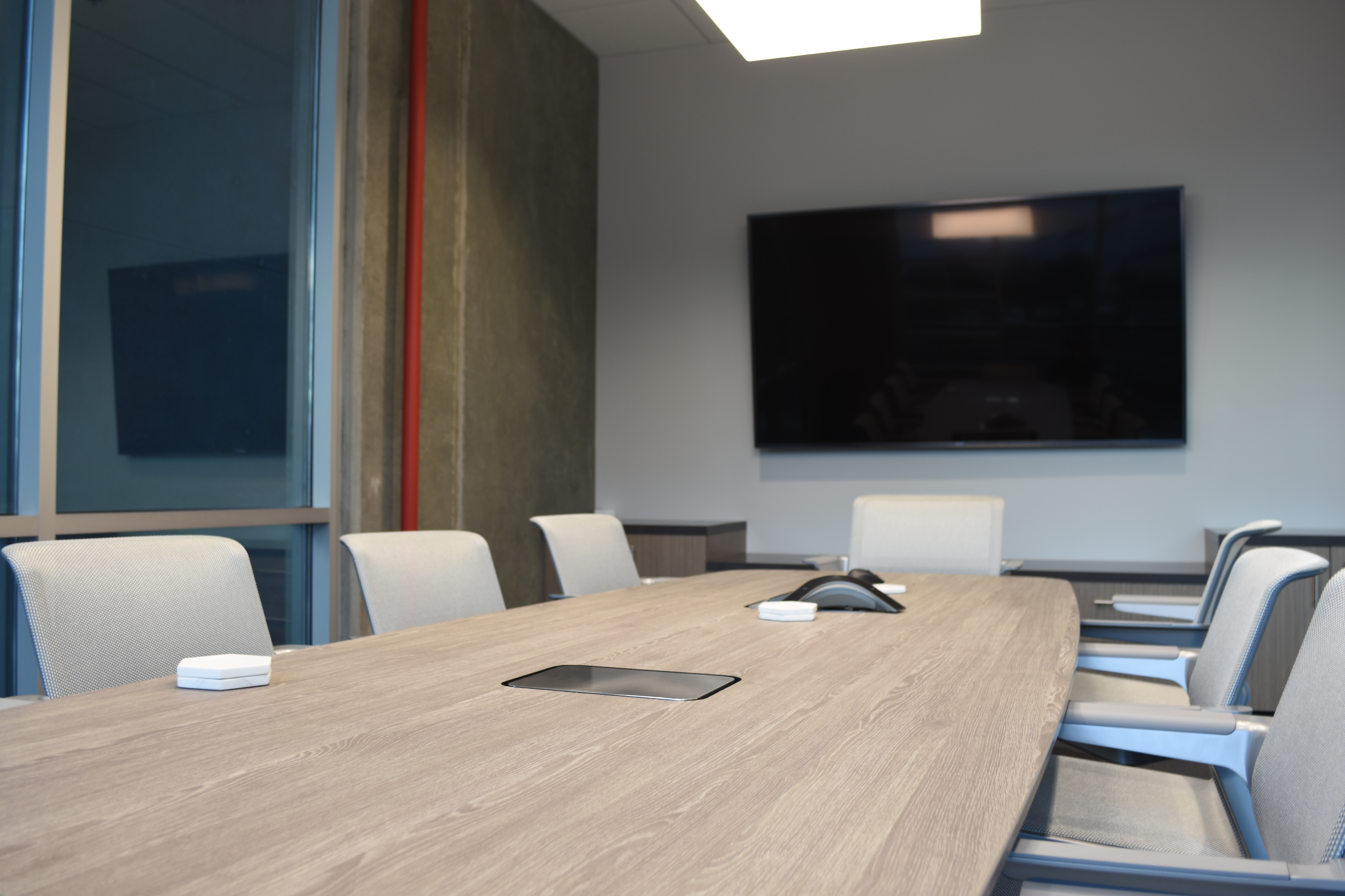 Boardrooms is how we got into the commercial space doing amazing video conferencing systems on tvs and projectors, we expanded with custom microphones, window treatments and lighting.