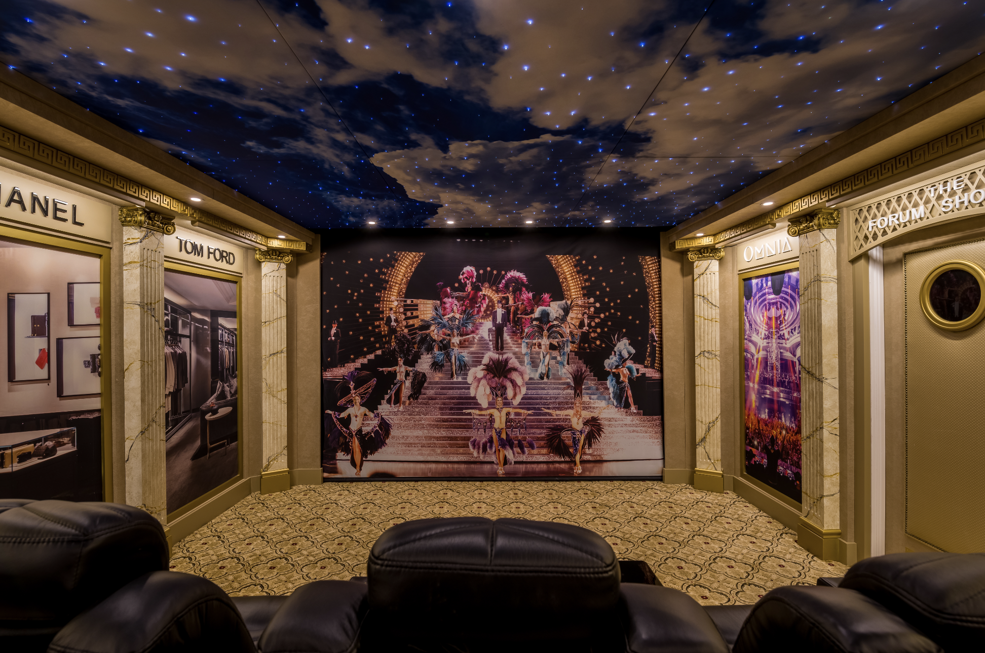 Las Vegas Theme Home Theater by Digital Installers South Bay 1 Movie Screen
