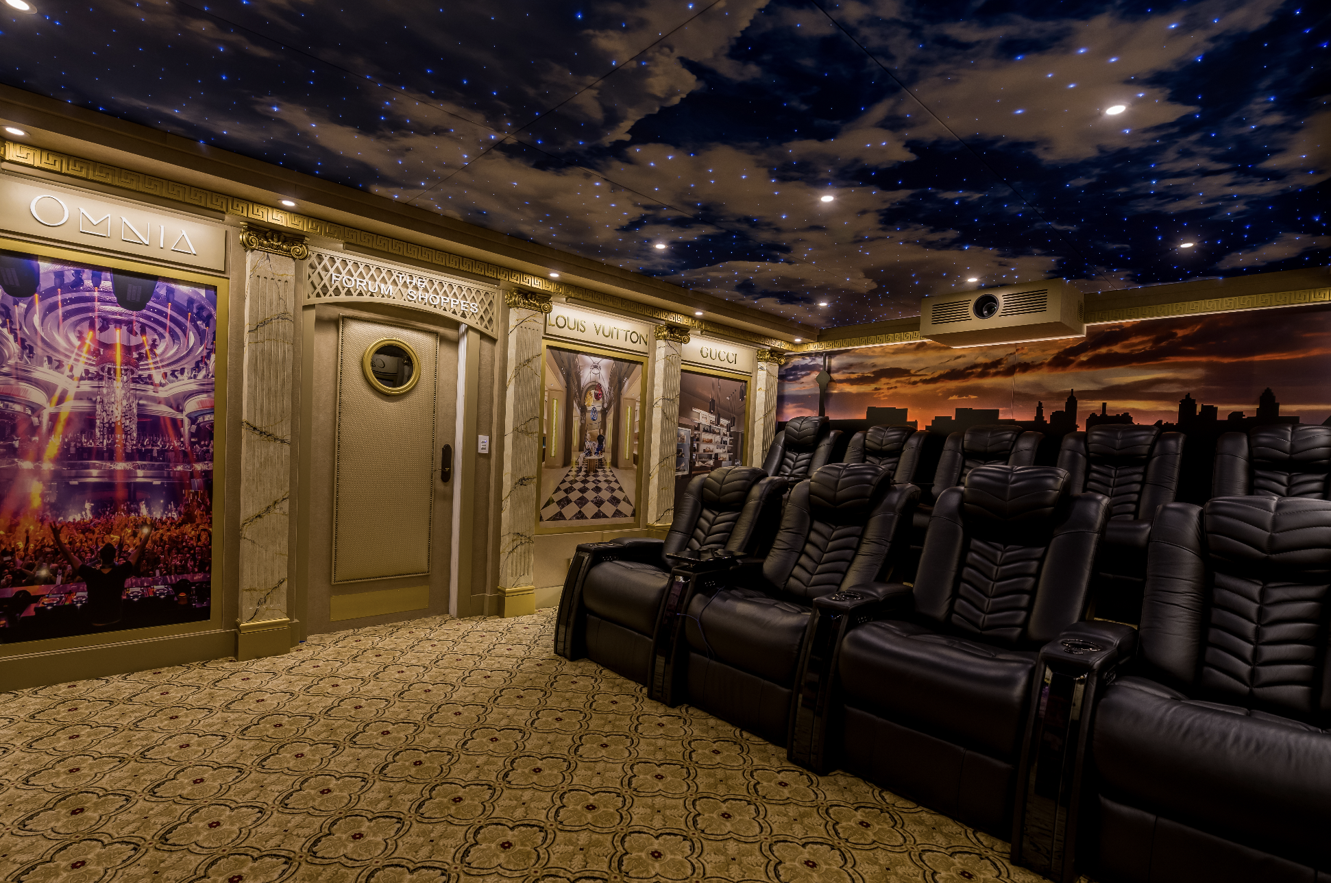 Las Vegas Theme Home Theater by Digital Installers South Bay Carpet