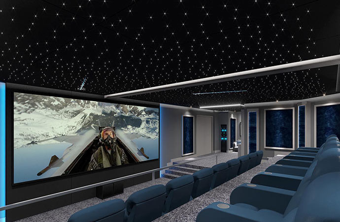 theater with high-end automation systems