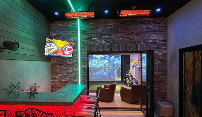 Modern gaming room