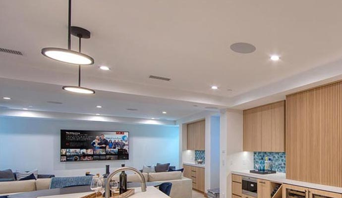 Modern open-concept living and kitchen