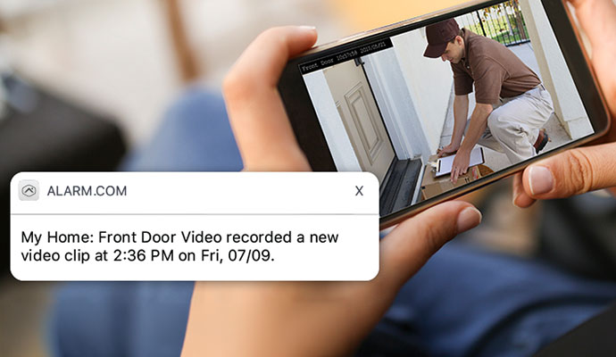 Home security mobile alert notification