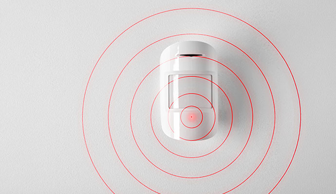 Home security motion detector sensor