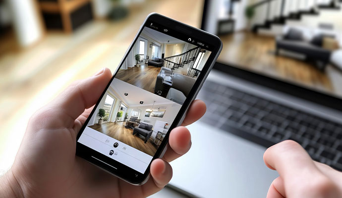 Remote access and monitoring video feeds on mobile