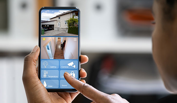 Remote security monitoring mobile app
