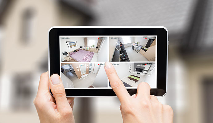 Remote security monitoring on tablet