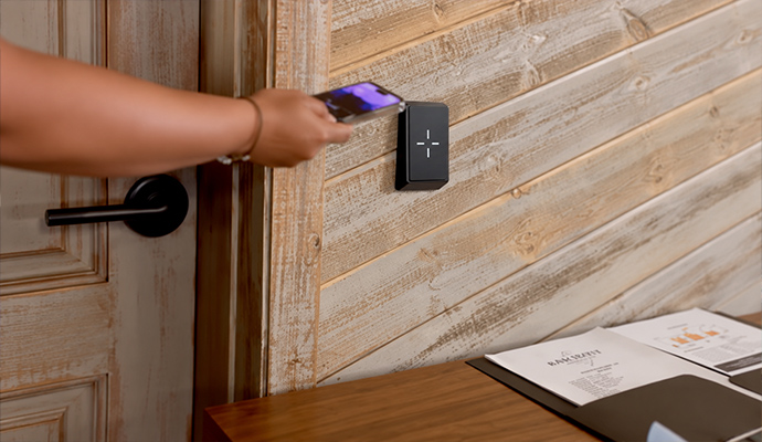 Smartphone access control door lock reader
