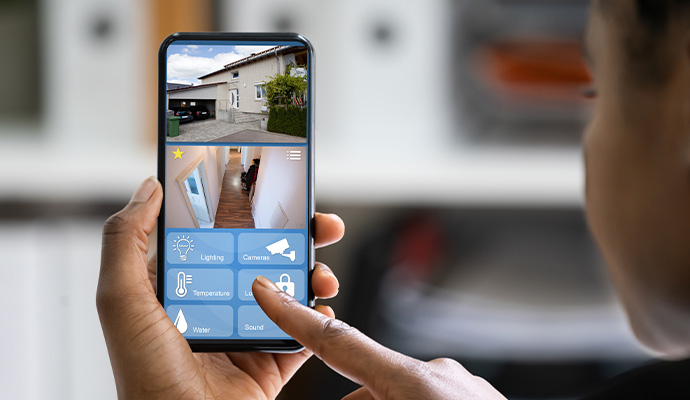 Smartphone interface for remote security and automation