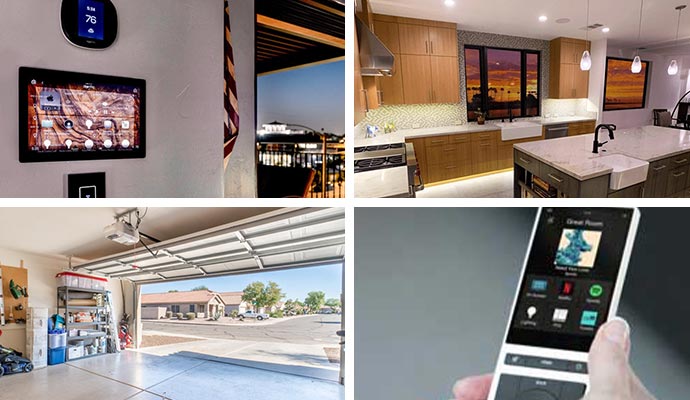  thermostat control, lighting solutions, and garage door opener services for smart home automation