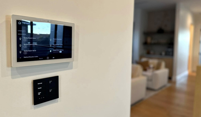 Wall-mounted smart home automation touch panel